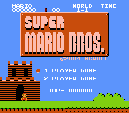 Super Mario Bros Scroll Title Screen